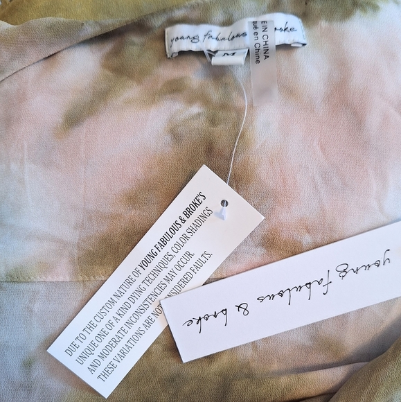 Young fabulous & broke boho tie dye mini dress medium NWT *M1 - Picture 6 of 10